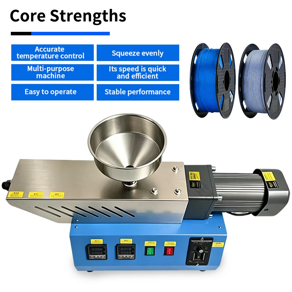 Extrusora de Plástico de un Solo Tornillo, 500-1000g por hora, 110V/220V, Equipo de Laboratorio para Producción de Filamento 3D Reciclado, para Uso Doméstico y DIY - Image 6