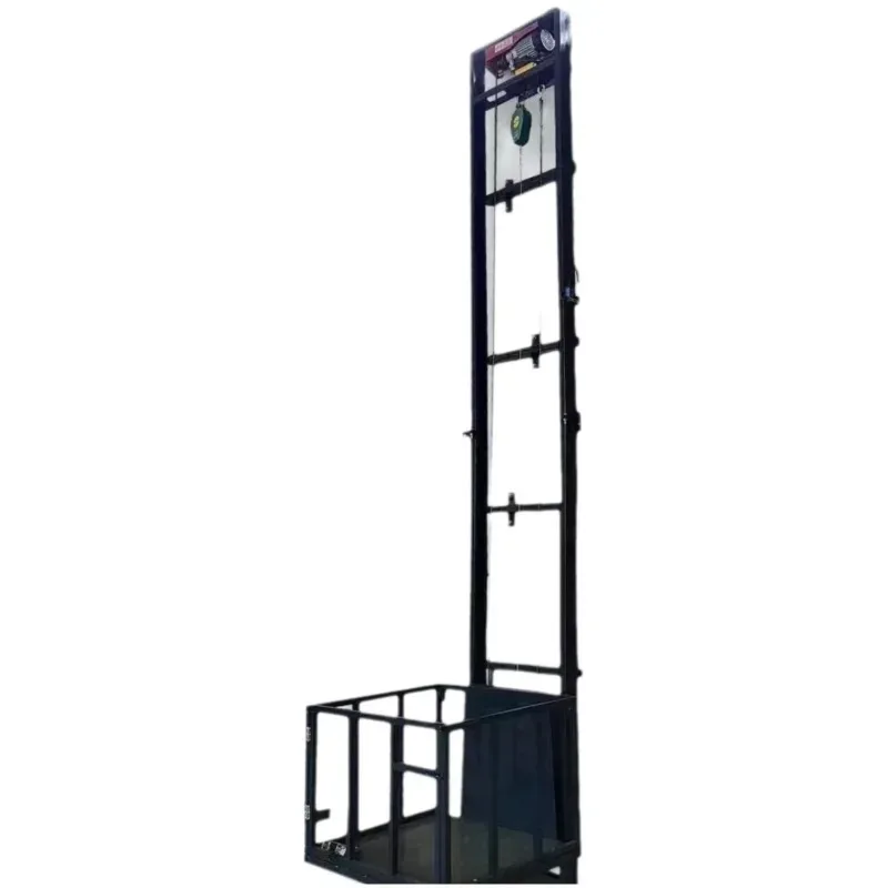 Elevador eléctrico, plataforma de elevación eléctrica pequeña, elevador de carga fijo, Simple, anticaída, almacén de fábrica, polipasto para el hogar - Image 6