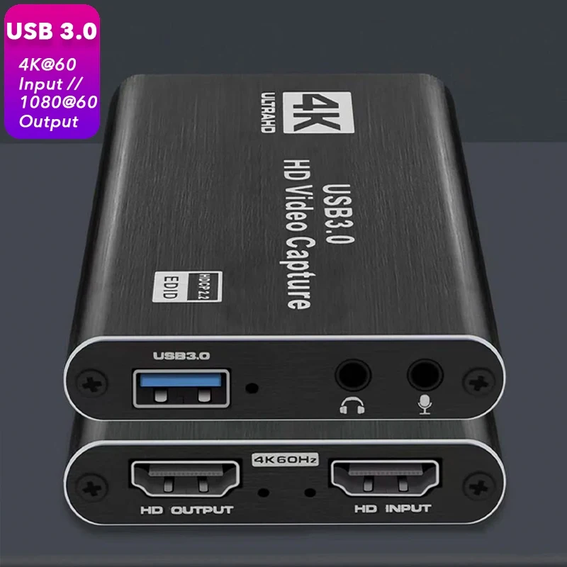 Placa de Captura de Vídeo 4K USB 3.0 HDTV 1080P 60Hz Gravador de Vídeo HD para PS4 OBS Gravação de Jogos Transmissão ao Vivo - Image 2