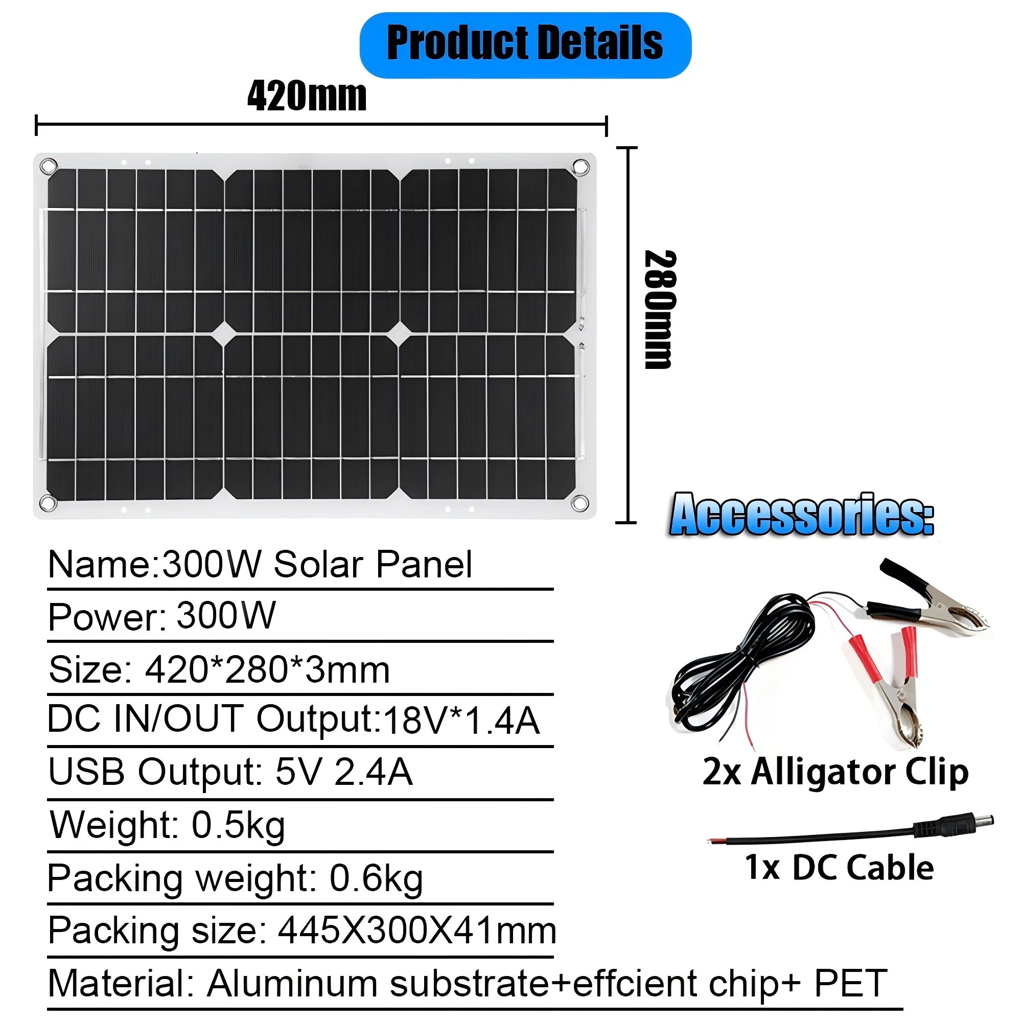 6000W Interver Outdoor Power 12v Solar Power Generator Panel with 30A Solar Kit Charge Controller Solar System Set Camping Car - Image 2