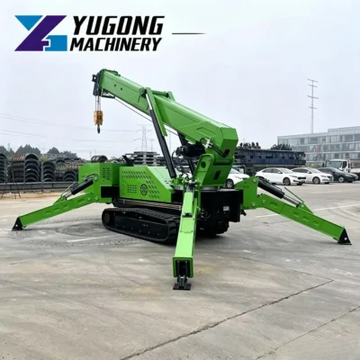 Grúa Araña YuGong con Envío Gratuito, Grúa Araña Móvil de 8 Toneladas para Construcción, Grúa Araña Hidráulica para Espacios Reducidos