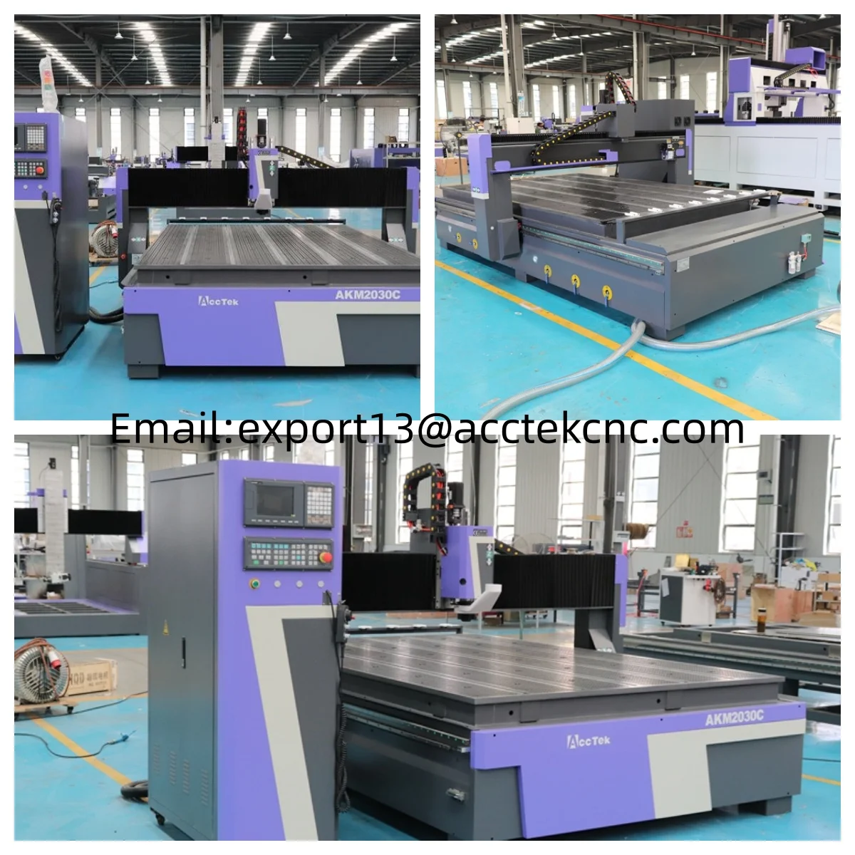 Jinan China ACCTEK AKM2030C Router CNC de 3 Eixos com Troca Automática de Ferramentas (ATC) 2000x3000/Mesa a Vácuo para Gravação e Corte de Madeira - Image 5