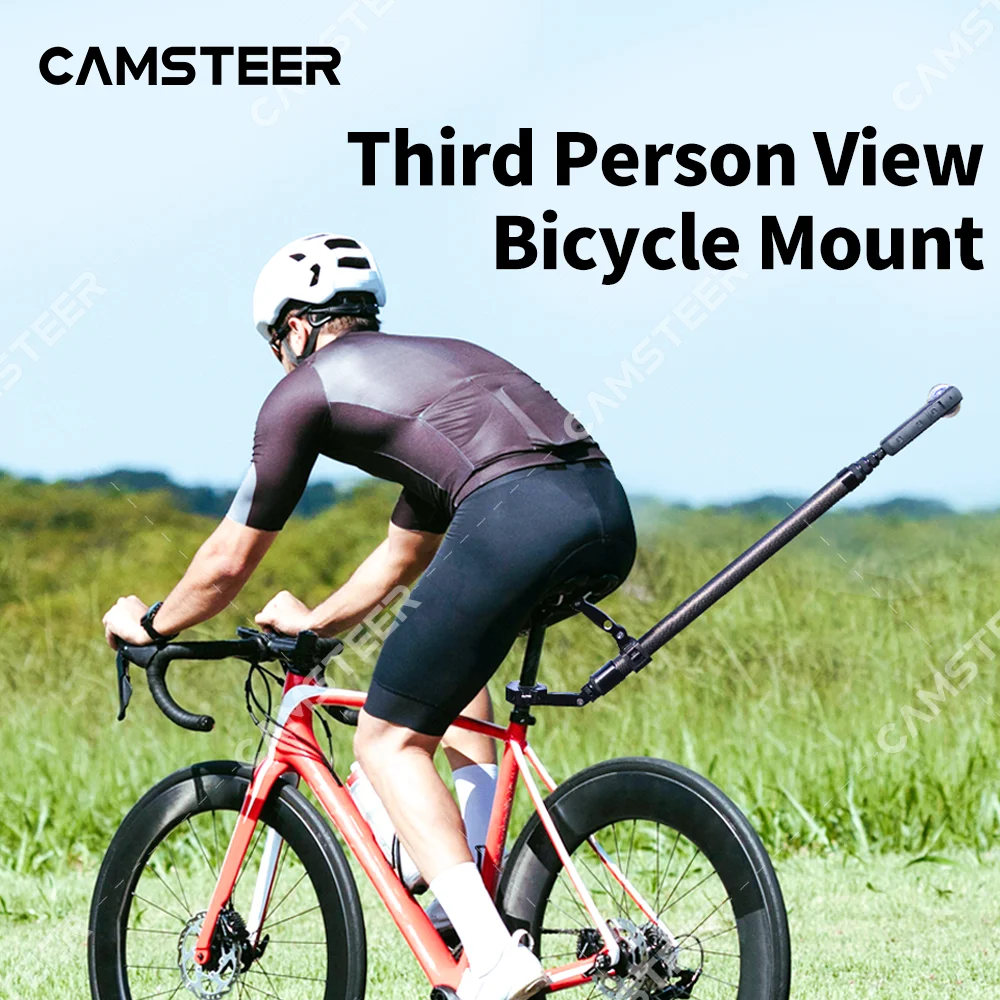 Camsteer soporte para asiento trasero de bicicleta vista para tercera persona GoPro 13 12 soportes de cámara para Insta360 X5 X4 AcePro DJI Osmo360 Action 6 5Pro - Image 2