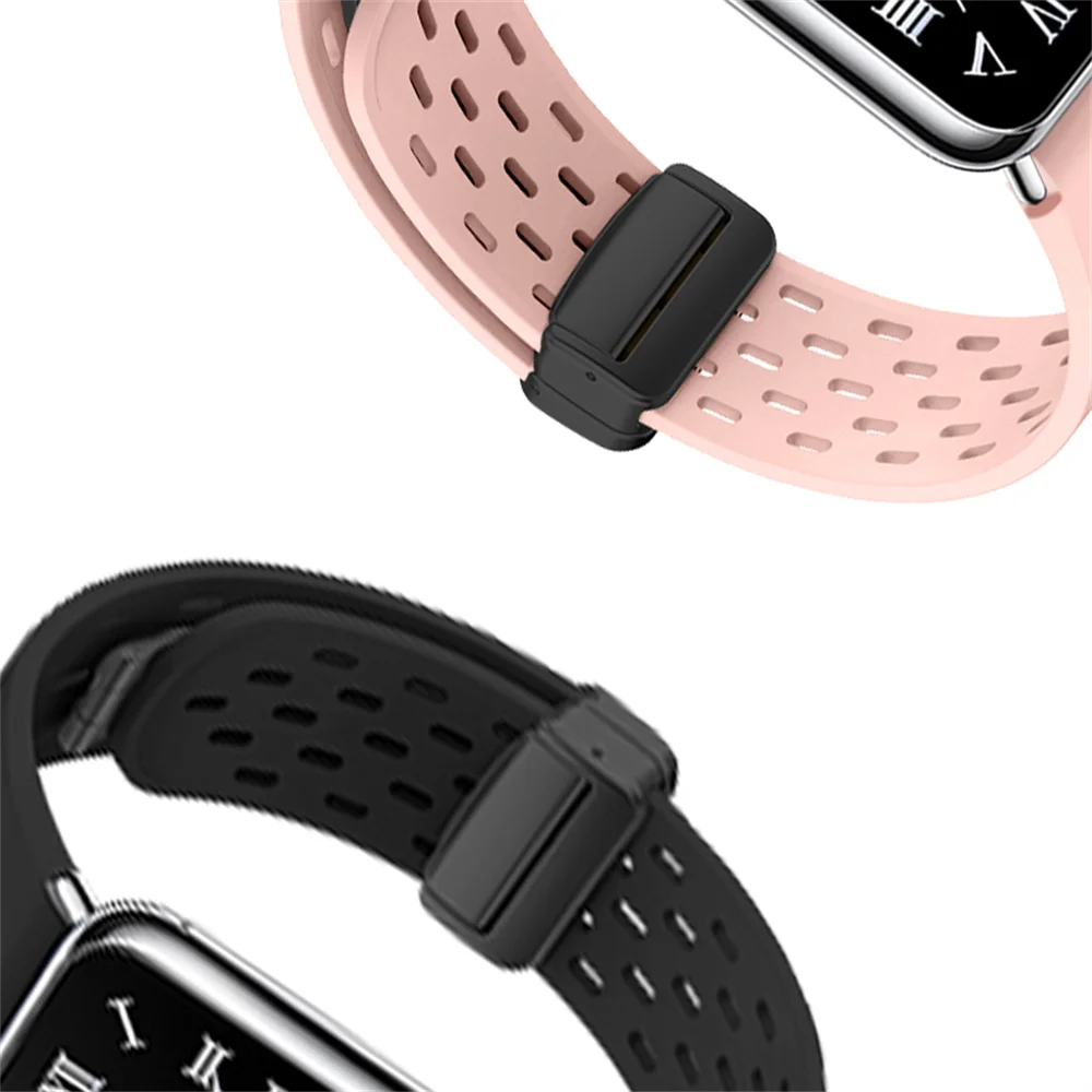 Pulseira de Silicone para Redmi Watch 6 5 4, Pulseira Esportiva para Xiaomi Miband 8Pro 9Pro NFC, Acessórios Magnéticos para Pulso - Image 3