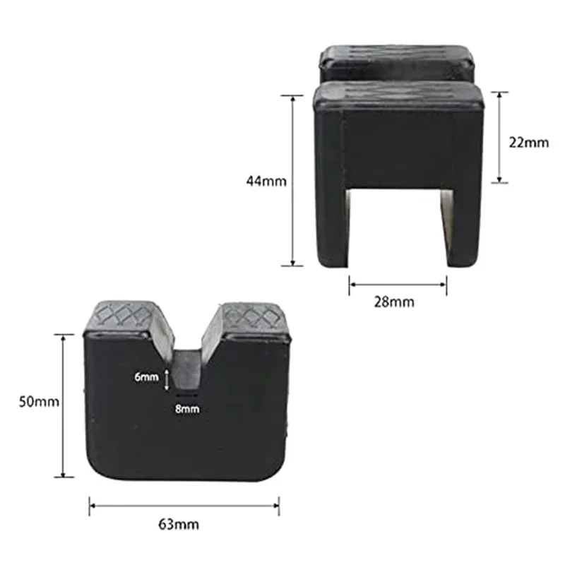 Almofada de Borracha para Macaco Automotivo, Protetor de Chassi Universal para Macaco de Elevação com Fenda, Adaptador de Ferramentas de Reparo - Image 6