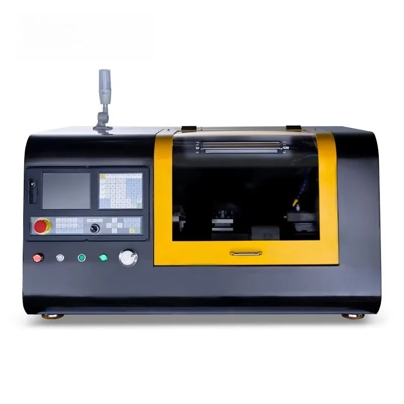 Torno CNC de caja negra 210, torno CNC de Metal Horizontal de escritorio compacto, torno pequeño automático, entrenamiento escolar