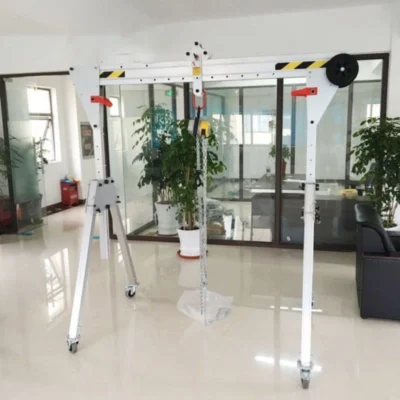 Grúa Pórtico Universal sin Rieles de 1T de Aleación de Aluminio, Pequeña Plataforma Elevadora Móvil, Equipo de Elevación de Carga para Rescate de Incendios y Taller