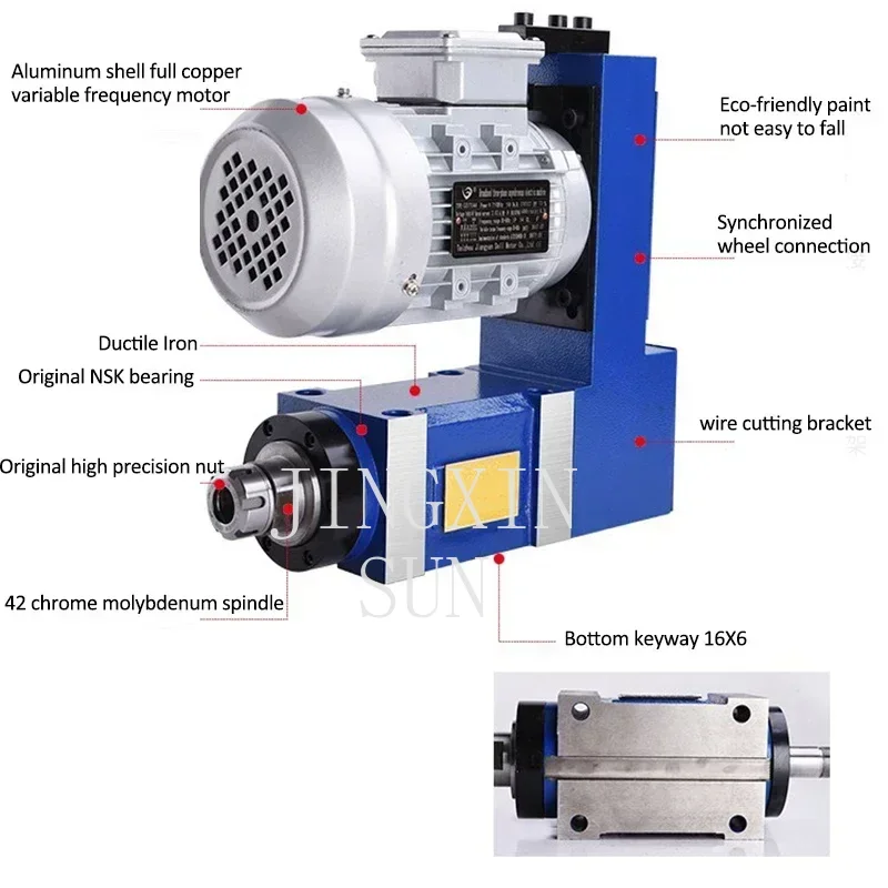 Máquina de eixo portátil de alta precisão, 220v, torno, pequenas máquinas, centro de usinagem cnc, furo de perfuração, fresagem - Image 8