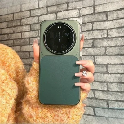 Capa para Xiaomi 17 Ultra Simples Invisível Magnética Cor Sólida Fosca de Couro Amigável à Pele para Mi17 Ultra Bumper Funda