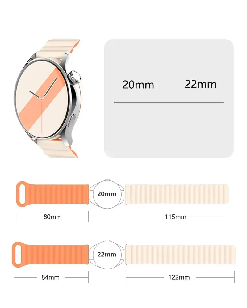 Faixa de laço magnético de 20mm 22mm para amazfit gts4/2/3/3pro/gts2 mini/gtr 4 42mm/47mm/gtr2/2e/stratos pulseira de cinto amazfit bip - Image 5