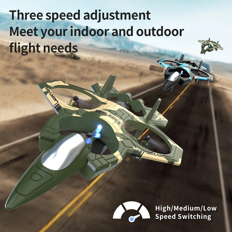 K500Max Fighter Jet Quadcopter Drone Stunt Light RC Avião Quatro Canais Hovering Alta Altitude Rolling Efeitos Especiais - Image 10