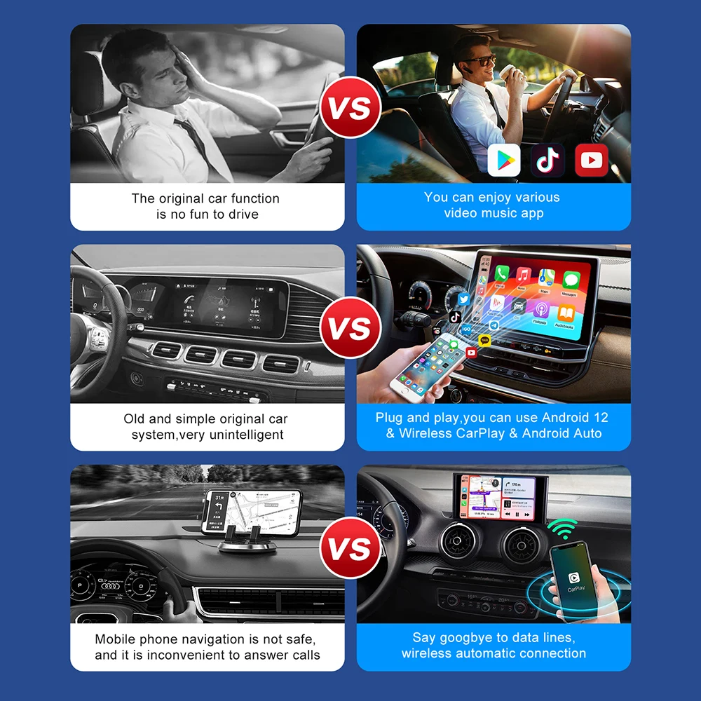 Android 13 CarPlay Ai Box Wireless Box for Netflix YouTube Wireless Carplay Android Auto Car Smart Systems for Wired Carplay - Image 4