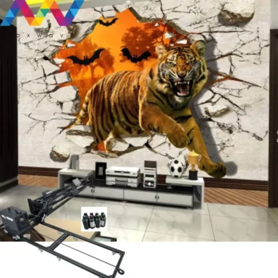 Impressora de parede 3d uv plana inteligente vertical impressora de parede grande formato digital verniz máquina de impressão a jato de tinta direto para arte de parede