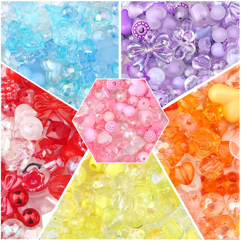 30g moda bonito aleatório misturado plástico acrílico contas para diy colar pulseira celular cinta jóias artesanato fazendo acessórios - Image 3