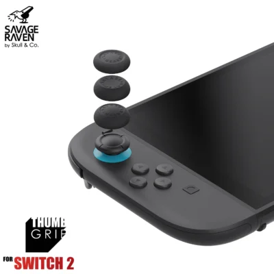 Savage Raven by Skull & Co. Joystick Cap Thumb Grip Set FPS CQC Thumbstick Cover for Nintendo Switch 2