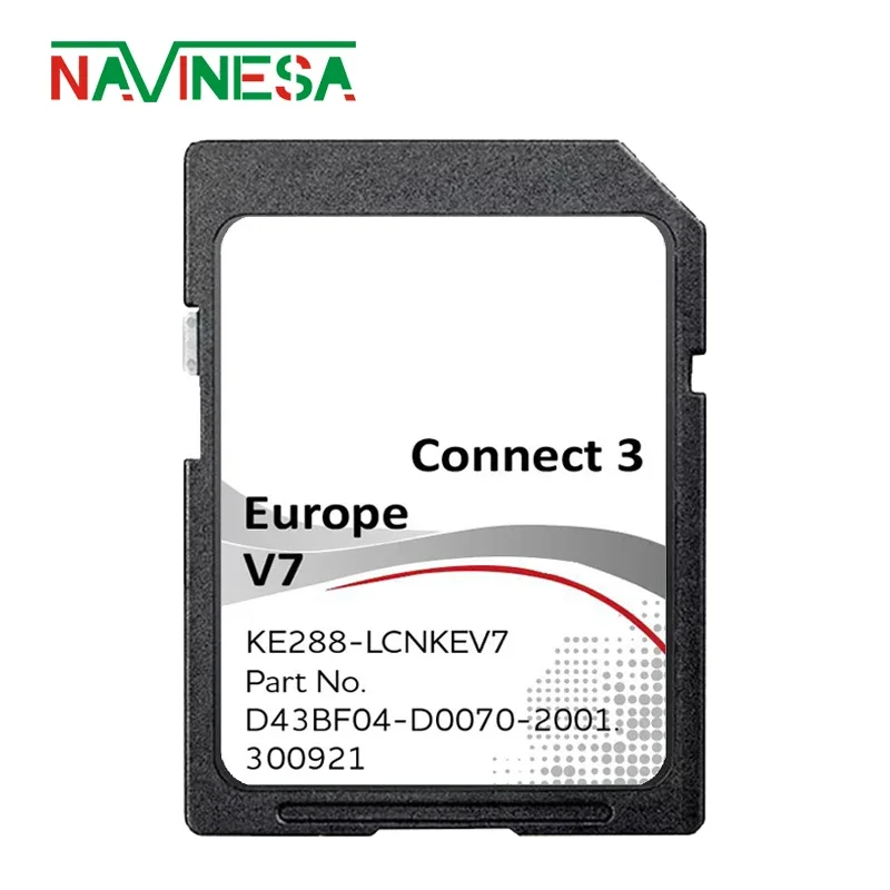 16GB Connect3 V7 para Nissan Qashqai 2013-2017 Sat Nav GPS Mapa Versão Cartão SD GPS Europa Carro