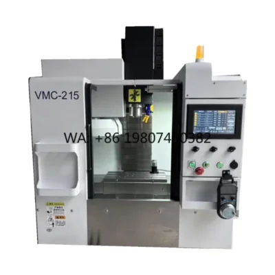 Máquina de Fresagem CNC Vertical VMC215 com Precisão de 0,01mm, Centro de Usinagem de Mesa com Spindle ER20 BT20 para Processamento de Artesanato em Metal
