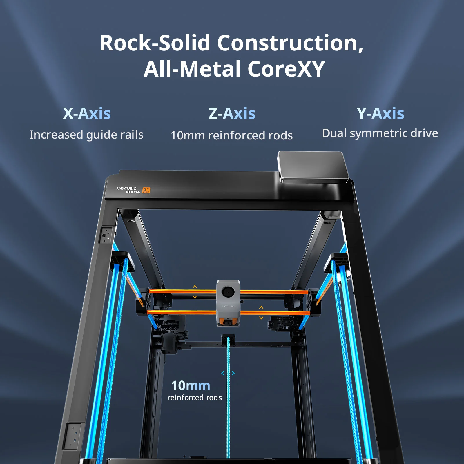 Anycubic Kobra S1 Max Combo Multicolor 3D Printer Max 600mm/s Fast Speed with 350℃ Hotend Hardened Steel Nozzle, 350×350×350mm - Image 4