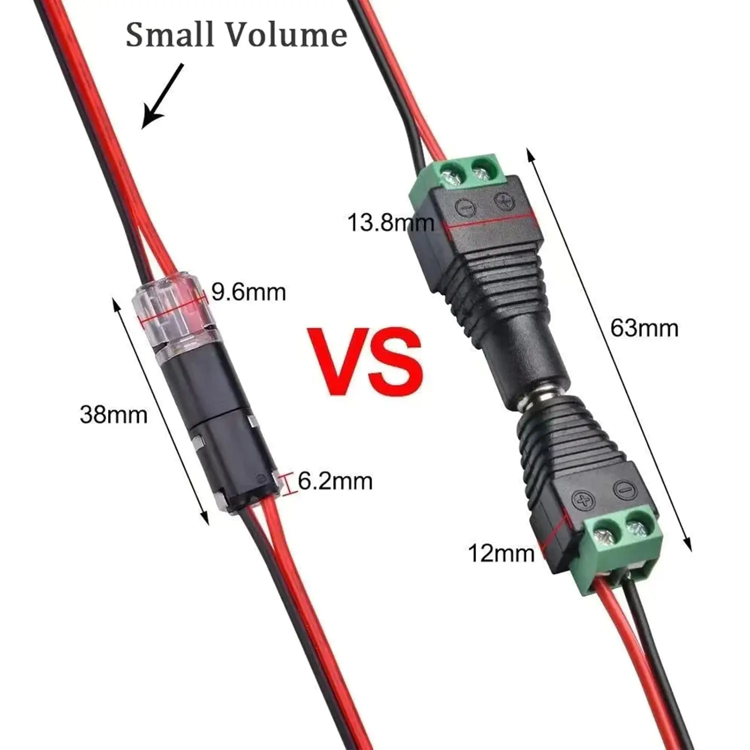 Conector de fio de baixa tensão 50 peças, conector de fio duplo com fivela de travamento, conectores de tira de luz led 2 pinos - Image 5