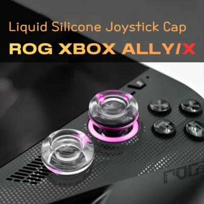 1 par/2 pçs tampas de joystick de silicone líquido para rog xbox aliado x vara polegar aperto transprent rocker tampas para rog xbox aliado