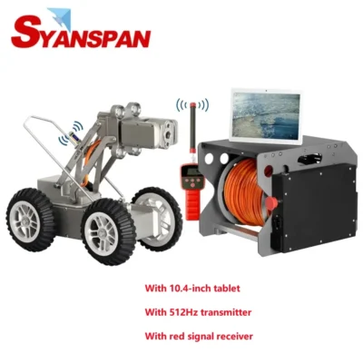 SYANSPAN Pipeline Robot Sewer Endoscope Camera,Ip68 Waterproof Automatic Robotic Pipe Inspection Camera Pipelines Crawler Robot