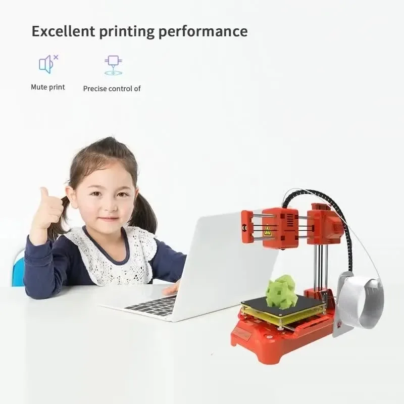 Mini impressora 3D de nível de entrada 100x100x100mm para estudantes e faça você mesmo, PLA/TPU compatível com adaptador de alimentação - Image 5