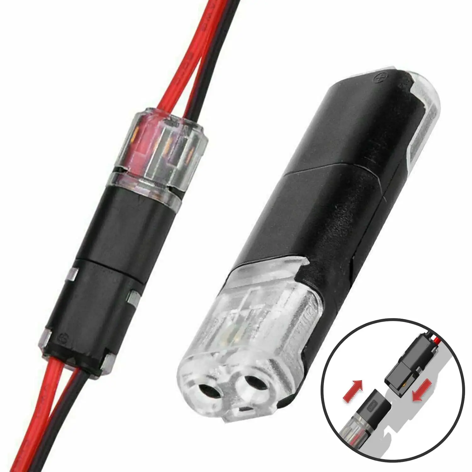 Conector de fio de baixa tensão 50 peças, conector de fio duplo com fivela de travamento, conectores de tira de luz led 2 pinos - Image 3