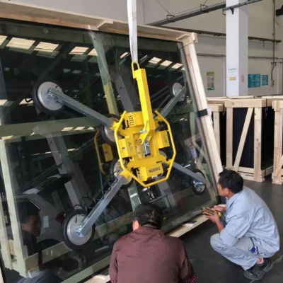 Nuevo Elevador de Vidrio por Vacío Manual de Acero con 8 Ventosas y Batería, Capacidad de 800 kg, para Construcción, Altura de Elevación de 4 m, 30-40 cm