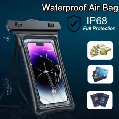 Capa de Telefone à Prova d'Água IP68 PVC, Bolsa à Prova d'Água para Natação, Protetor Universal Subaquático para iPhone 15 14 Xiaomi Huawei
