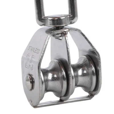 Polea de Acero Inoxidable M15/M25, Juego de Poleas de Elevación con Rueda Simple/Doble Giratoria, Herramientas de Elevación, Polea de Cable Metálico para Grúa