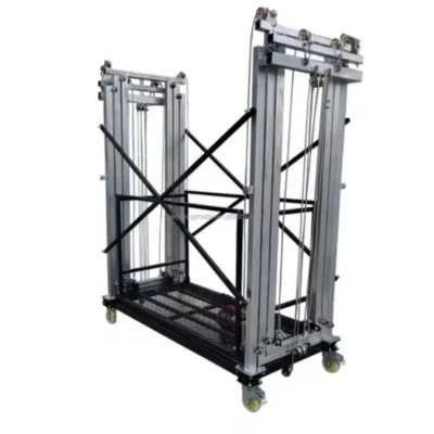 Elevador elétrico de andaime certificação CE com sistema de segurança 500KG Capacidade 5M 8M 10M Altura automática para manutenção de construção