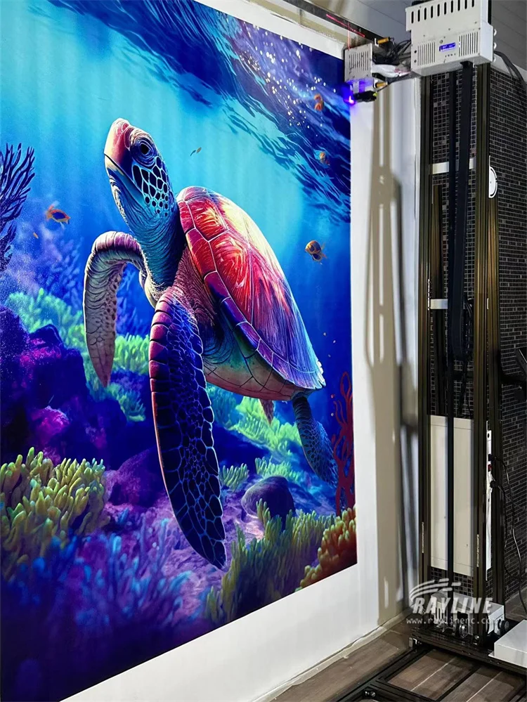 Impressora automática 3D vertical para decoração de parede com tinta UV, máquina de impressão em parede com cabeça de impressão opcional i1600 para pintura em impressora de parede. - Image 2