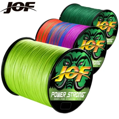 JOF-Linha De Pesca Trançada, Linha De Pesca Durável Multifilamento, Ferramenta De Pesca PE, 4 Vertentes, 300 m, 100m