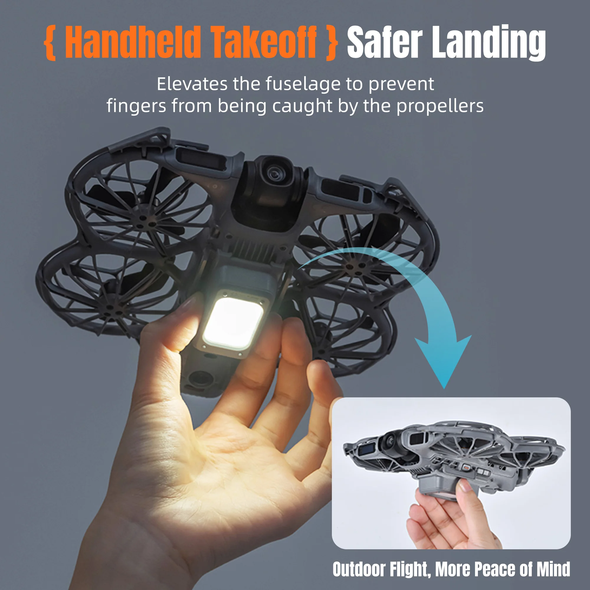 STARTRC Trem de Pouso Iluminado para Drone DJI NEO 2, Aumento de Altura com Iluminação Noturna, Acessórios para Drone - Image 4