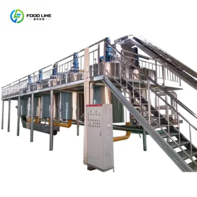 Máquina completa de refinería de aceite de palma/refinería de aceite de semilla de maíz de algodón crudo/producción de aceite de fruta de palma personalizada