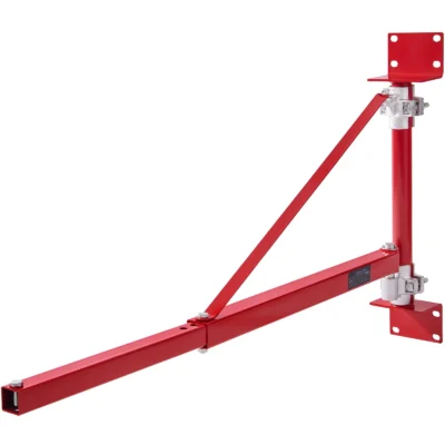 SucceBuy Brazo de soporte de polipasto eléctrico, capacidad de carga máxima de 660 libras, soporte de polipasto eléctrico, brazo oscilante con marco de polipasto de poste para garaje