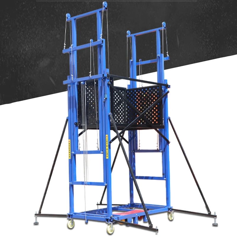 Plataforma de elevación de andamio eléctrico, elevador de carga de almacén, sitio de fábrica, elevador de carga plegable móvil con Control remoto - Image 2