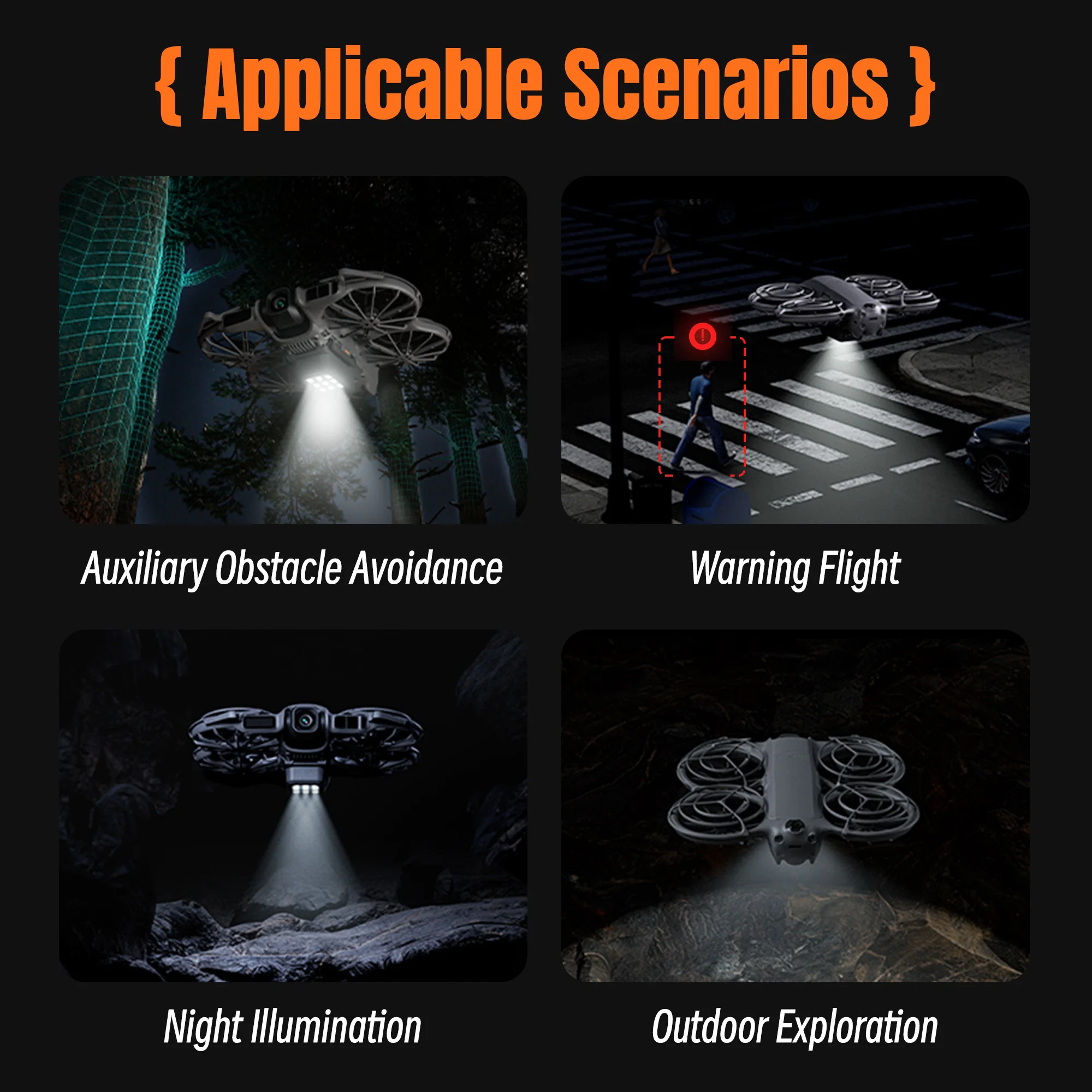 STARTRC Trem de Pouso Iluminado para Drone DJI NEO 2, Aumento de Altura com Iluminação Noturna, Acessórios para Drone - Image 2