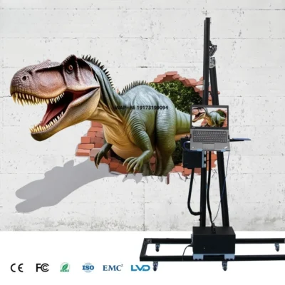 Máquina de Impressão Vertical a Jato de Tinta TXC 3D para Pintura Comercial de Paredes, Impressora de Imagens 3D