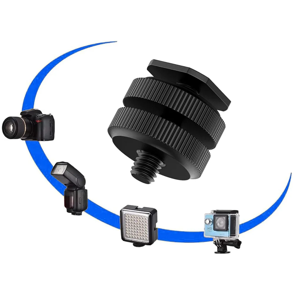 Adaptador de Zapata de Aleación de Aluminio a Tornillo de 1/4" para Cámara GoPro DSLR, Luz LED, Monitor, Micrófono, Accesorio de Fotografía para Vlog - Image 5