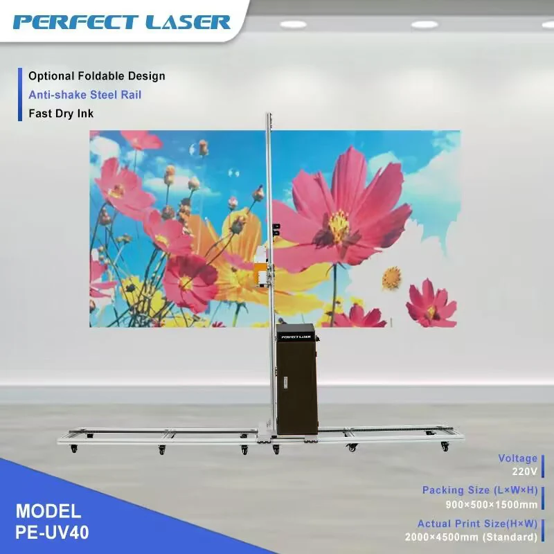 Robô vertical automático lcd uv 3d jato de tinta máquina impressora parede na arte vidro mural telha papel cor foto interior ao ar livre - Image 2