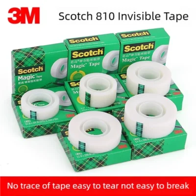 Fita mágica 3M 810, fita invisível Scotch 3M, material de escritório doméstico e material escolar para faculdade e salas de aula