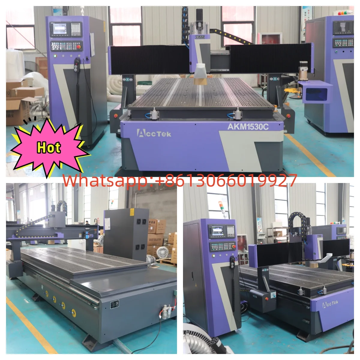 Máquina de Gravação e Corte CNC AKM1530C 2040 2030 ATC para Madeira - Preço Acessível - Image 5