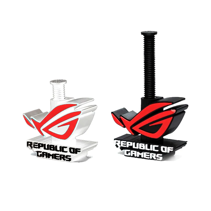 Suporte para Placa Gráfica Personalizado com Logo ROG, Ajustável de 6-10cm Suporte para GPU Impresso em 3D, Preto/Branco - Image 3