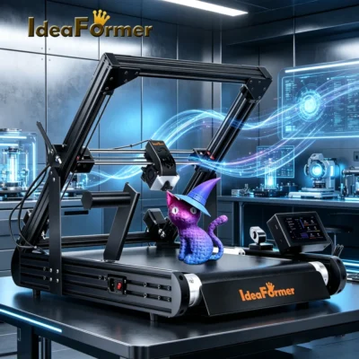 Impressora 3D Ideaformer IR3 V2 com Eixo Z Infinito 250×250×∞mm, Correia Transportadora de Aço Metálico, Klipper, Impressão Rápida e Nivelamento Automático