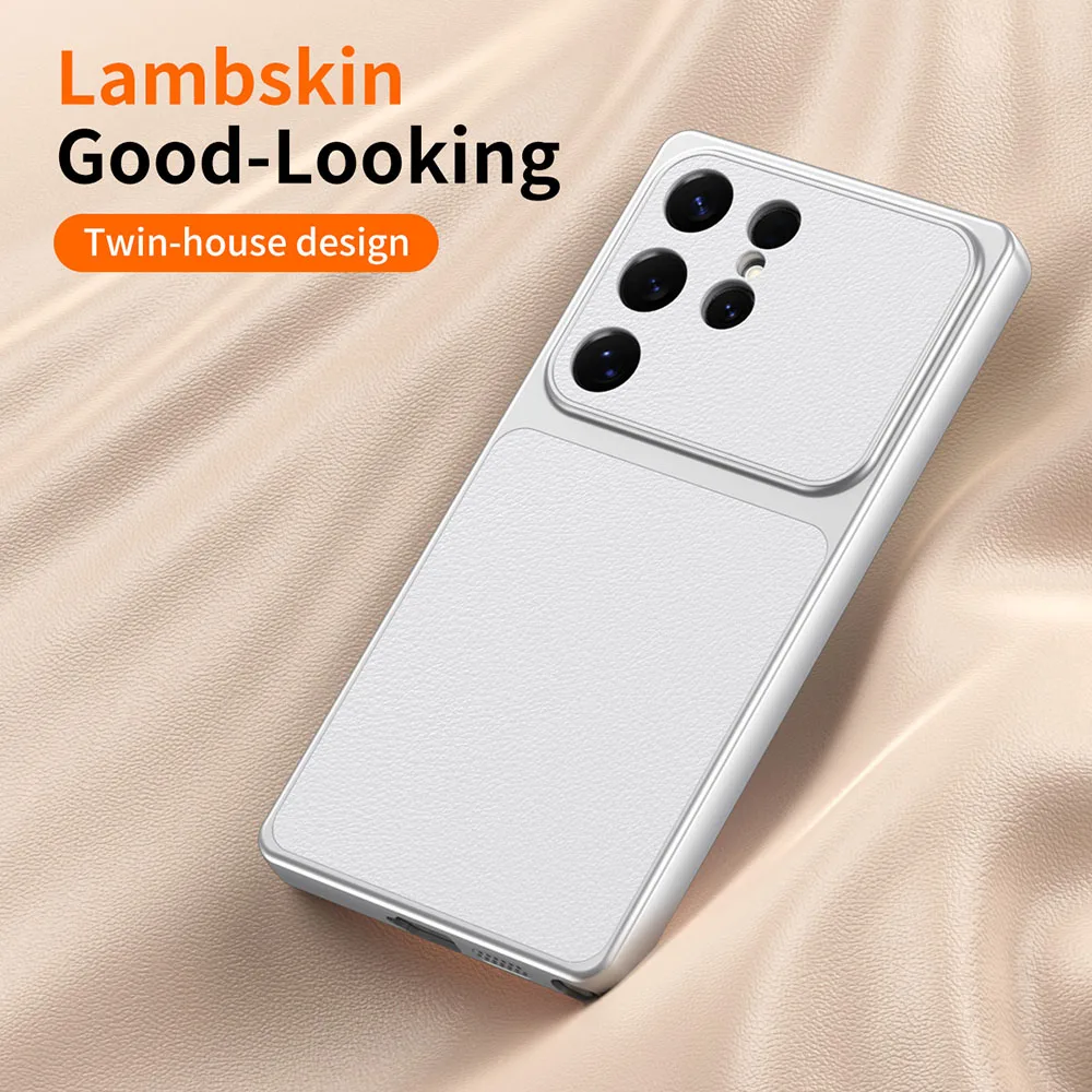 Capa de Luxo com Textura de Couro e Revestimento para Samsung Galaxy S26 Ultra S26 S26 Plus S25 S24 S23 S22 S21, à Prova de Choque e com Proteção de Câmera - Image 2