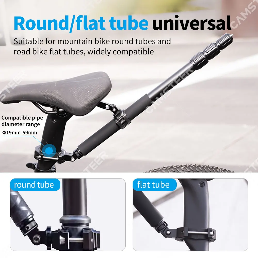 Camsteer soporte para asiento trasero de bicicleta vista para tercera persona GoPro 13 12 soportes de cámara para Insta360 X5 X4 AcePro DJI Osmo360 Action 6 5Pro - Image 11