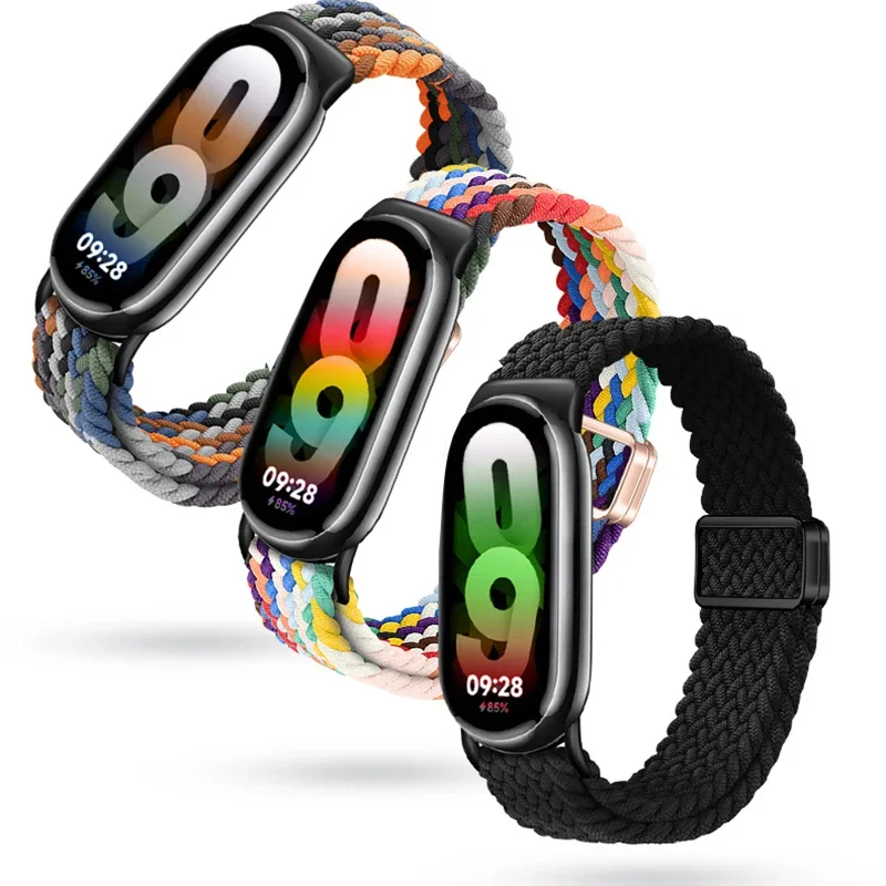 Pulseira de nylon para xiaomi mi band 9/8, pulseira esportiva respirável de alta qualidade, acessórios para mi band 10 9 nfc, pulseira de substituição - Image 2