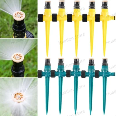 Jardim Sprinkler Irrigação Rega Sistema, Agricultura Terra tubo automático, enterrado atomização, rotação de 360 °, 5pcs