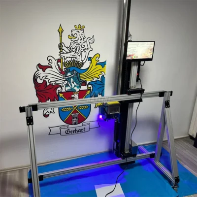 Impressora de Parede e Chão Automática com Dobragem Automática, Alta Resolução AI 4K, 9600DPI, Jato de Tinta Vertical, Máquina de Impressão de Murais 3D Automática